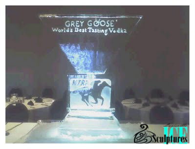 Louisville Ice Sculptures made awesome advertising with this Grey Goose Vodka ice sculpture. Price $275 