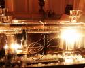 Monogrammed Ice Bar with Champagne Holders and columns. Price $1800