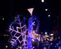 Louisville Ice Sculptures snowflake drink luge will keep your drinks cold. Price $295